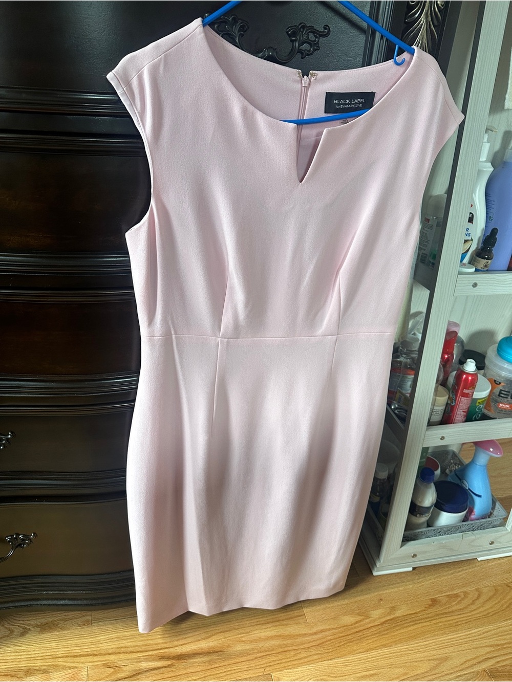 Evan Picone Soft Blush Pink Sheath Dress